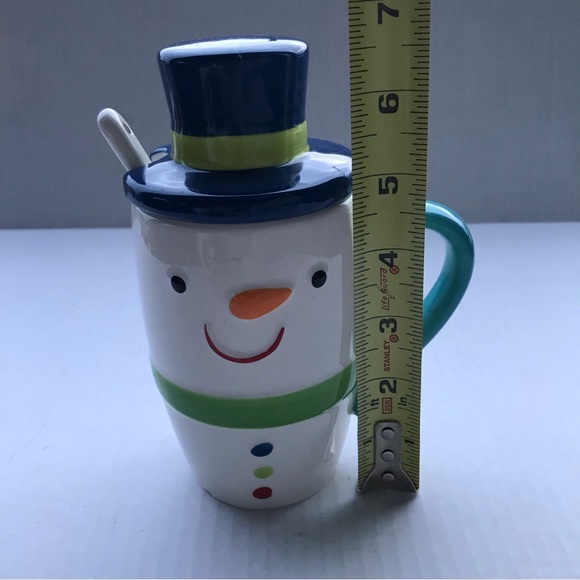 Snowman Mug With Top Hat And  Spoon - Picture 7 of 9